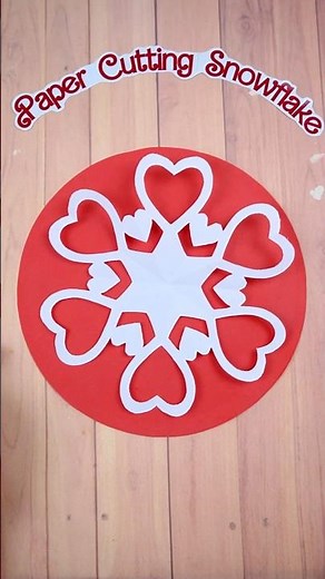 ❄️ Simple Paper Cutting Snowflake | Christmas Craft Shorts