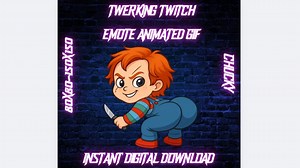 Twerking Chucky – Chibi Child’s Play Animated Emote – Funny Horror GIF – Digital Download for Streamers - Etsy