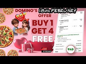 BUY 1 & GET 4 PIZZA FREE🔥🍕|Domino’s pizza offer|domino’s pizza offers for today|dominos coupon code