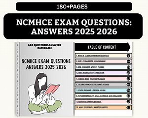 600 NCMHCE Exam Questions: Answers & Rationales Ncmhce Test Nursing Assessment Clinical Counseling - Etsy Australia