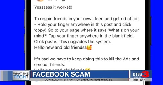 What the Tech: Facebook scam