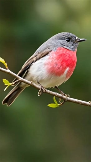 🌿 Meet the Rose Robin: Australia’s Most Dazzling Songbird! ♪ ♫ ✨🎣 4K The rose robin is a small passerine bird native to Australia. Like many brightly coloured robins of the Petroicidae, it is sexually dimorphic. The male has a distinctive pink breast. Its upperparts are dark grey with white frons, and its tail black with white tips. The underparts and shoulder are white. Scientific name Petroica rosea #RoseRobin #AustralianBirds #exoticbirds #birdsofinstagram #BirdWatching #naturelovers #natur