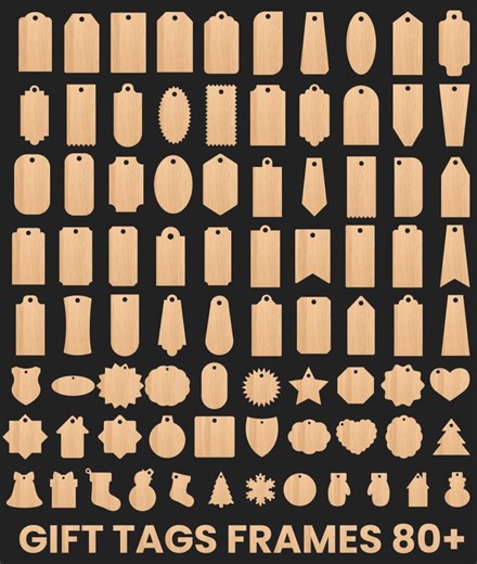Gift Tag SVG Bundle | Tags svg set | shapes bundle svg | shapes circuit cut files | tags cut files