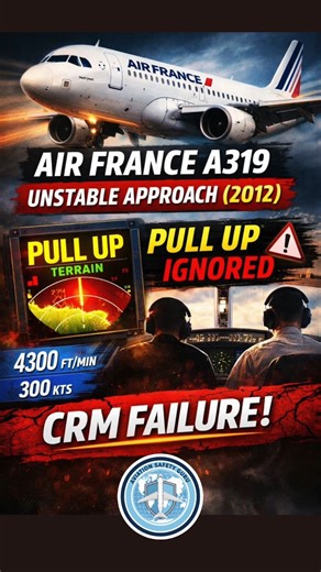 Aviation Safety Guru on Instagram: "Air France A319 Unstable Approach, Air France A319 (2012), A319 unstable approach, EGPWS pull up warning, CFIT risk aviation, Airbus A319 incident, CRM failure aviation, Plan continuation bias, Unstable approach landing, Aviation safety lessons, Flight safety analysis, Airline pilot mistakes, Approach and landing accidents, Aviation human factors, Airbus safety case study, human factors, Inappropriate crew response, Ineffective Monitoring, Plan Continuation Bi