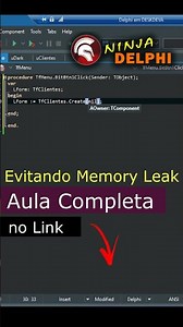 Abrindo Form e evitando Memory Leak no Delphi #delphiiniciantes #dicasdelphi