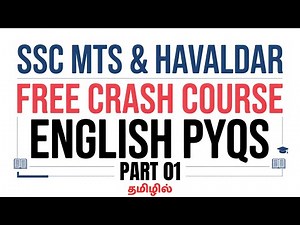 SSC MTS English Crash Course (Free) | Part 01 | In Tamil