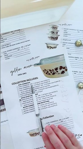 How to Keep Track of your Vintage Pyrex Collection Checklists