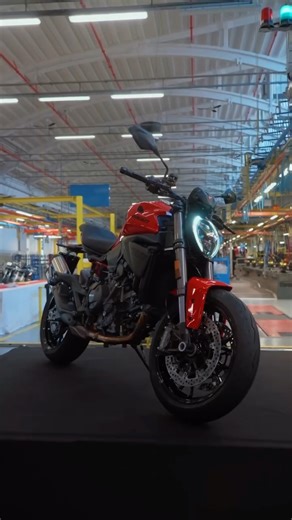 Ducati Motor Holding on Instagram: "A new chapter begins: the 5th-generation Ducati Monster enters production!​ In Borgo Panigale, the start of production is a special moment.​ The lines stop, people gather, and the whole team shares a few minutes together to welcome a new bike into the world.​ It’s a way to recognise the passion, craft, and dedication that shape the Monster every day.​  Configure yours and book a test ride.​ #Ducati #DucatiMonster​"