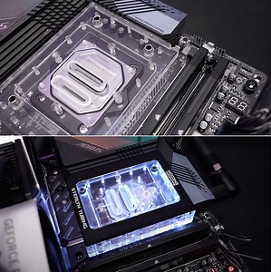ModdingCafe's Custom CPU Water Block Boasts Hidden Stealth Tubing Behind Motherboard