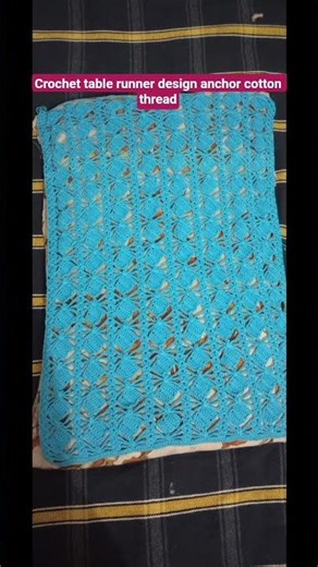 #crochet table runner design anchor cotton thread 🧵 #crochetwithkanan