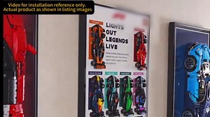 Wall Mount Display Frame for LEGO Speed Champions F1 Cars (77242-77251) - Gallery-Style, Space Saving Car Model Showcase (Cars Not Included)