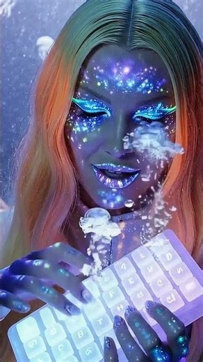 ASMR Alien Coral Keyboard 🪸👽 | Deep Sea Mukbang #asmr #oddlysatisfying #shorts