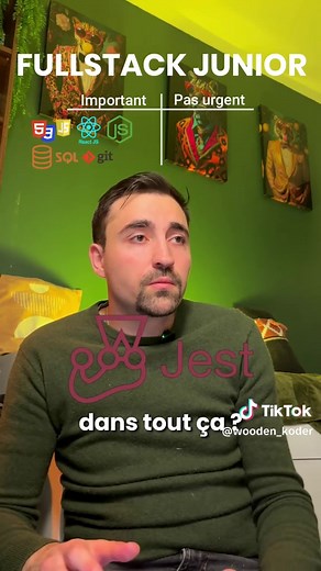 Tu veux devenir développeur full stack mais tu sais pas quoi apprendre en premier ? On te dit tout : ce qui est vraiment indispensable, ce qui est utile à connaître sans aller trop loin, et ce que tu peux totalement ignorer pour l’instant. HTML, JavaScript, React, Node.js, SQL, Git, tests, Docker, CI/CD… on trie tout ça pour toi. 🚀 #developpeur #code #programmation #devjunior #fullstack