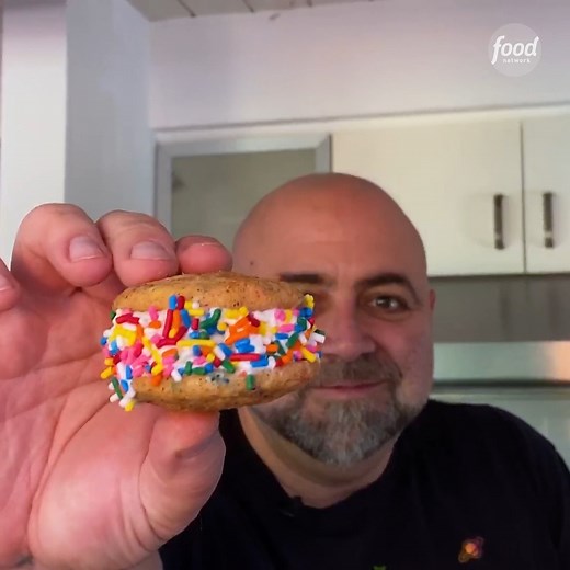 Duff Goldman adds a sprinkle of color to these snickerdoodle ice cream sandwiches for a fun, frozen treat! Save the recipe: https://foodtv.com/3ZTAQX8 | Food Network