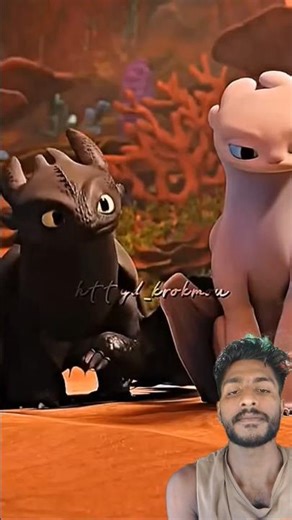 Cute Moment of Toothless & Light Fury 🐉❤️ | Best Dragon Couple #shorts