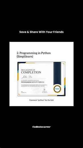 Python Certification Course #python #certification #yotubeshorts #coding #skills
