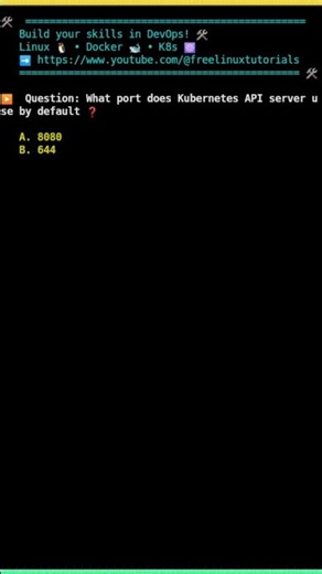 ☸️ K8s API Server Port