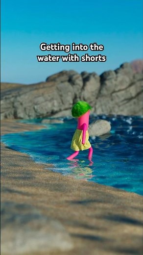 Getting into the water with shorts #beach #memes