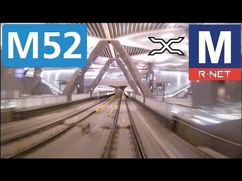 🚇 GVB R-net Amsterdam Metrolijn 52 Cabinerit Noord - Station Zuid - Noord/Zuidlijn - Driver’s view