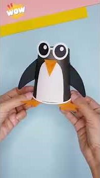 Paper Cup Penguin | How to make paper penguin from paper cup | Recycled art project for kids