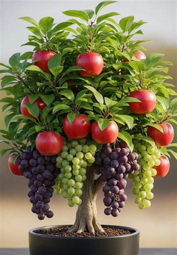 New technique planting apples with grapes to get lots of fruit in a short time#growing#apple#grapes#viralvideo#usa🇺🇸