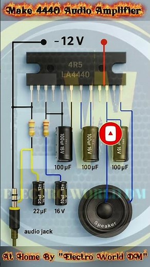 🔊High Power LA4440 Audio Amplifier Circuit |Super Bass DIY Amplifier |Full Wiring Diagram Explained🔥