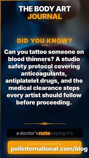 Can You Tattoo Someone on Blood Thinners? Studio Safety Guide