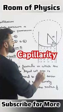 Capillarity (Capillary Rise) Class 11 | Complete Concept + Ascent Formula