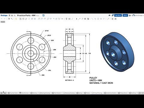 Learn Onshape - Project 15 - Pulley