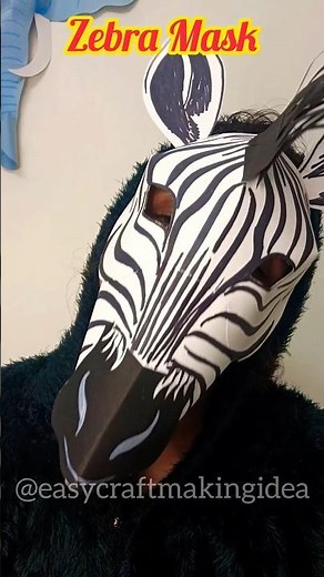 Zebra Mask making | Zebra costume | animal mask craft #maskmaking #animalmask #zebra #wildanimals
