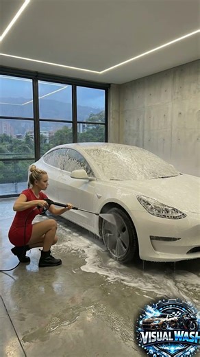 Extremely Dirty Model 3 Gets Cleaned to Perfection #CarWash #Detailing #Satisfying