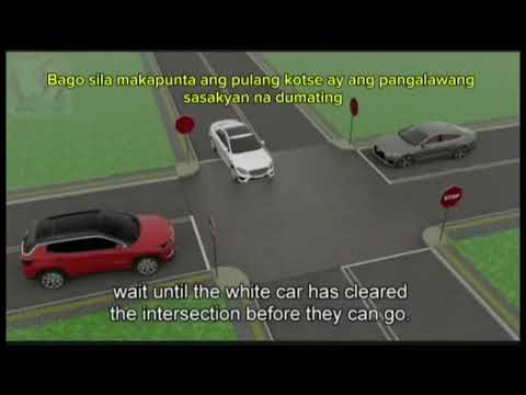 Right of way rules - 4 way stop sign