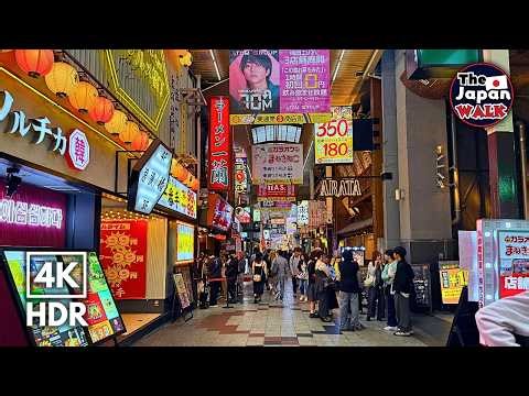 Osaka Walk – Umeda Izakaya Streets Where Locals Go | Japan | 4K HDR