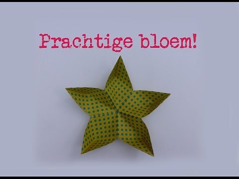 Mooie Sakura bloem - makkelijke uitleg! - vouw instructie - origami - simpel en eenvoudig