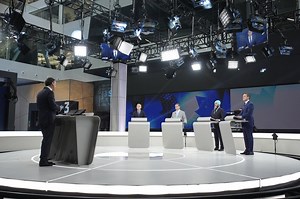 The Latest: Four federal leaders face off in English language leaders' debate