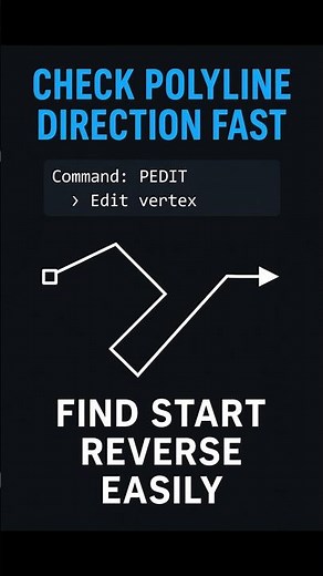 AutoCAD Tip: Check Polyline Direction (and Reverse It Instantly!)