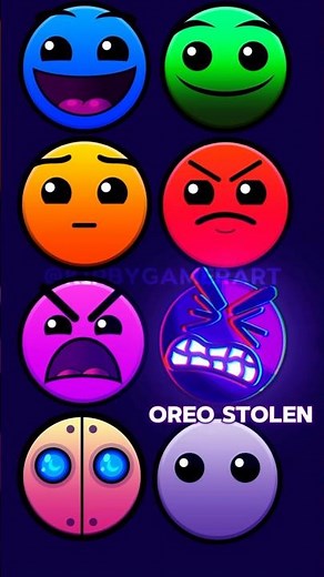 Geometry Dash Difficulty Face Names! (Ver. 2 Neon) #geometrydash #art