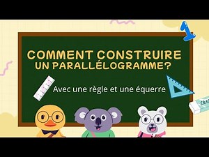 Comment construire un parallélogramme avec une règle et une équerre #math