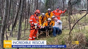 17K views · 119 reactions | INCREDIBLE: Beaconsfield mine survivor Todd Russell has coordinated the incredible rescue of a family's pet dog from a mine shaft, winching the German Shepherd, Bear, back to his family! ❤️ #9Today | TODAY | Facebook