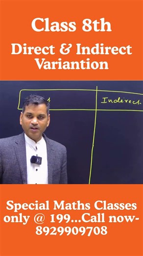 Differnce between Direct & Indirect Variation.....Class 8th