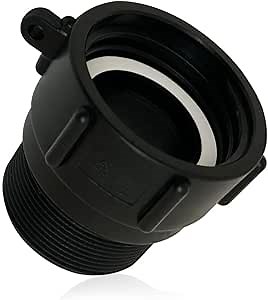 Gallon IBC 275 330 Tote Tank Valve Adapter - S60x6 Female Buttress x 2" Male NPT Pipe - IBC Tank Container Fitting for DN50 BSP Pipe hose adapter