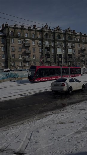 Архивные кадры с первого дня обкатки нового трамвая #споттер #трамвай