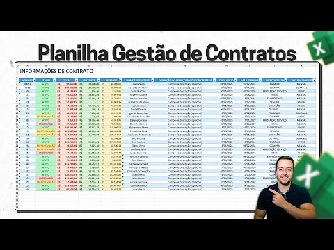 Planilha Gestão de Contratos no Excel | Validade, Vencimento, Valor em aberto, Valor pago etc