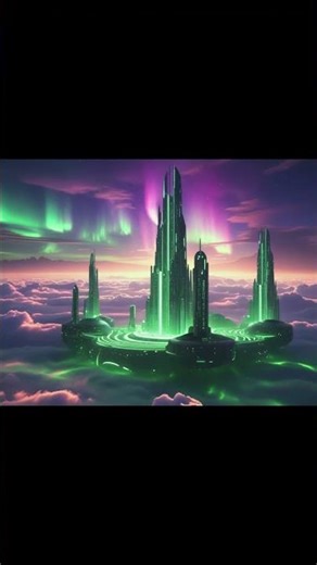 Floating Cities Above the Clouds 🌆☁️ #shorts #scifialpha