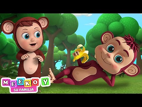 Canción de los monos - Baile del Mono 🐵 Canciones para bebés | Meeko's Family en Español