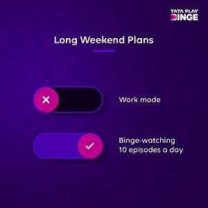 Just a reminder to get started on your favorite shows! Download the Tata Play Binge App NOW | https://bit.ly/3o4cY1v #Weekend #LongWeekend #HappyWeekend #TataPlayBinge #TataPlayBingeApp #TataPlayBingeEntertainment #TataPlayBingeComboPack #GetTheBingeApp #BingeOn12Apps #Bingewatching | Tata Play Binge