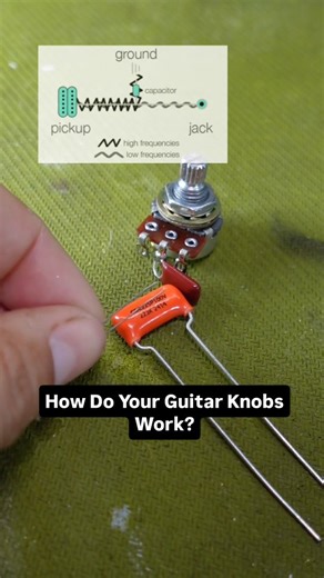 A refresher on how pots, or potentiometers, work! This is what powers your guitar's volume and tone knobs! #guitar #bass #fender #gibson #stratocaster | Emerson N'Dea