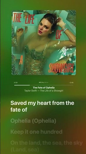 The Fate of Ophelia — Taylor Swift (Lyrics)