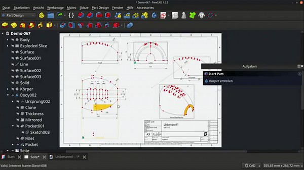 FreeCAD 1.0.2 - Exercises