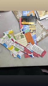 Made some tags today. Tried a napkin using Mod Podge on paling tape. It turned out really cool, even though I tore the corner #junkjournal | Jingle’s Journals